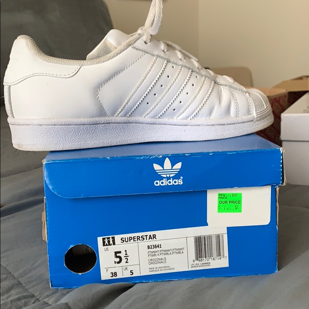 mens white superstars